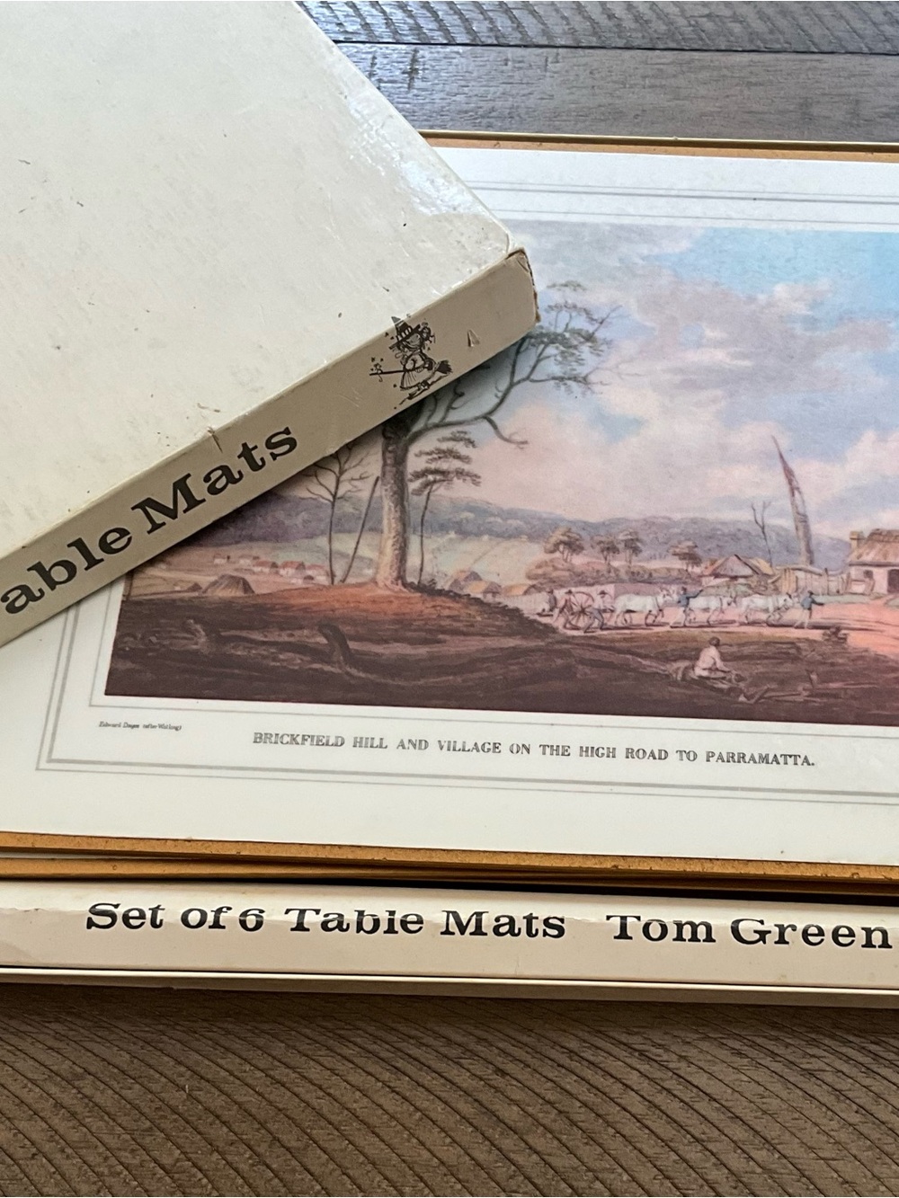 Tom Green Table Mats Placemats Set Of 6 Early Views Sydney Australia Paintings